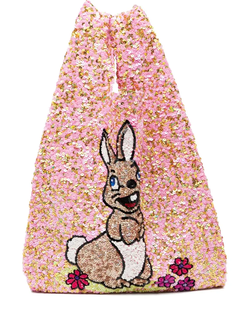 ASHISH Tote Bag mit Pailletten - Rosa Rosa