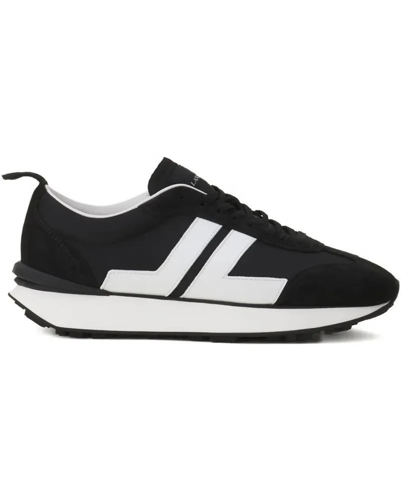Lanvin Bumper Sneakers mit gestreiftem Einsatz - Schwarz Schwarz