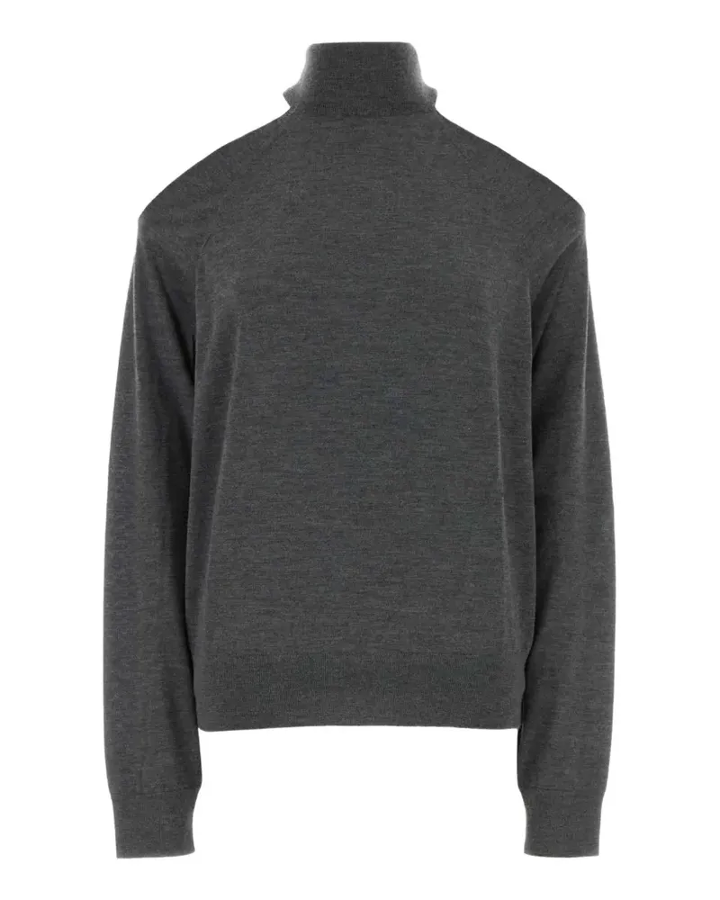 Fendi V-Ausschnitt-Pullover mit Raglanärmeln - Grau Grau