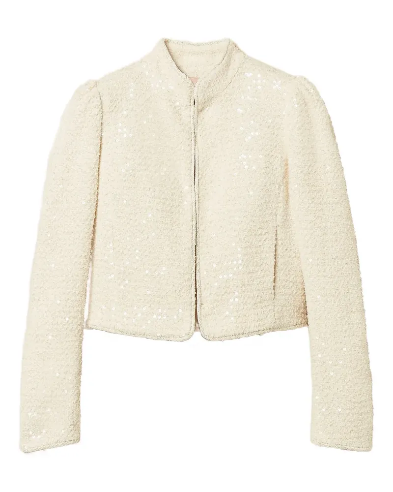 Twin-Set Bouclé-Jacke mit Pailletten - Nude Nude