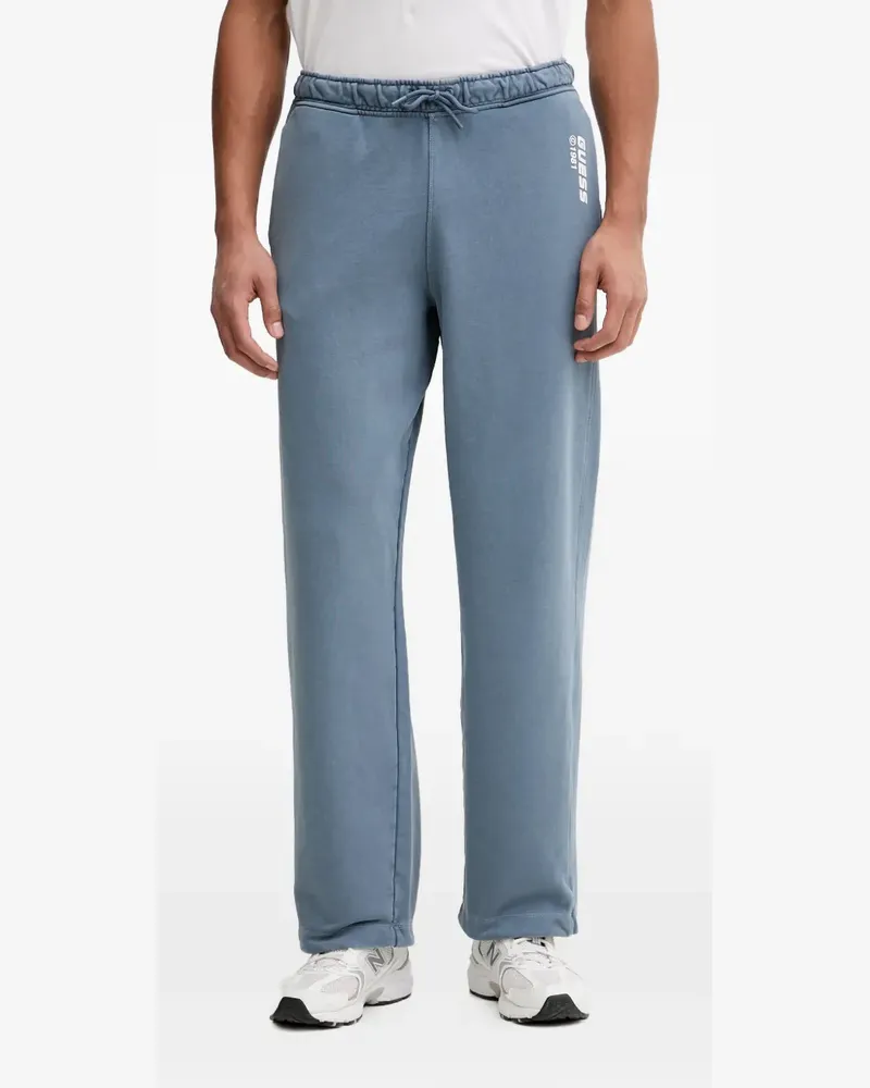 Guess logo-print drawstring track pants - Blau Blau