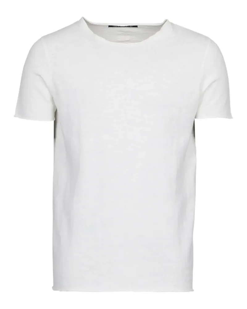 Hannes Roether raw-cut edge T-shirt - Weiß Weiß