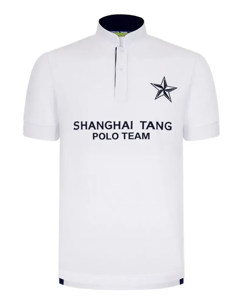 Shanghai Tang star-appliqué polo shirt - Weiß Weiß