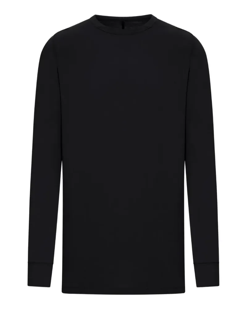Rick Owens Ungesäumtes Langarmshirt - Schwarz Schwarz