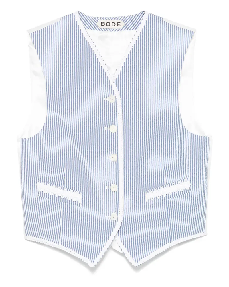 BODE Club Stripe Weste - Weiß Weiß