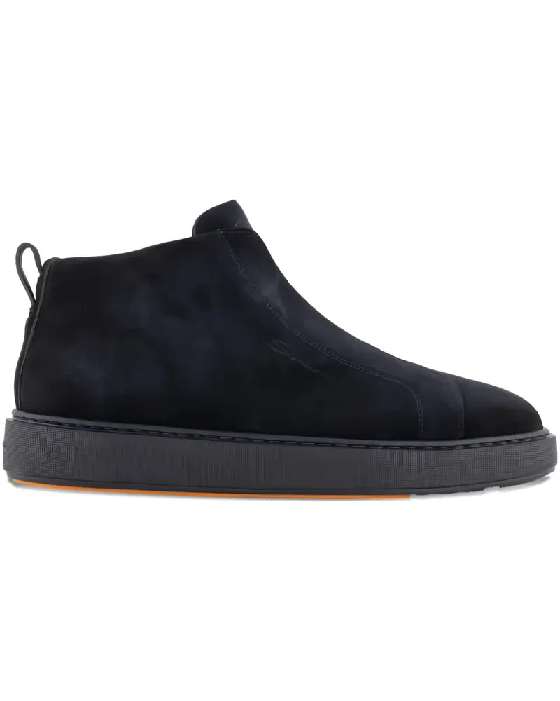 Santoni Stiefel aus Wildleder - Blau Blau