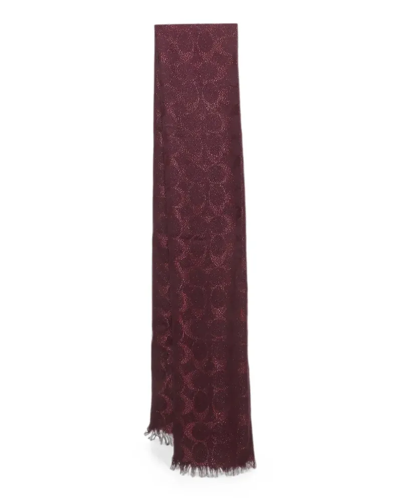 Coach Signature logo-pattern scarf - Violett Violett