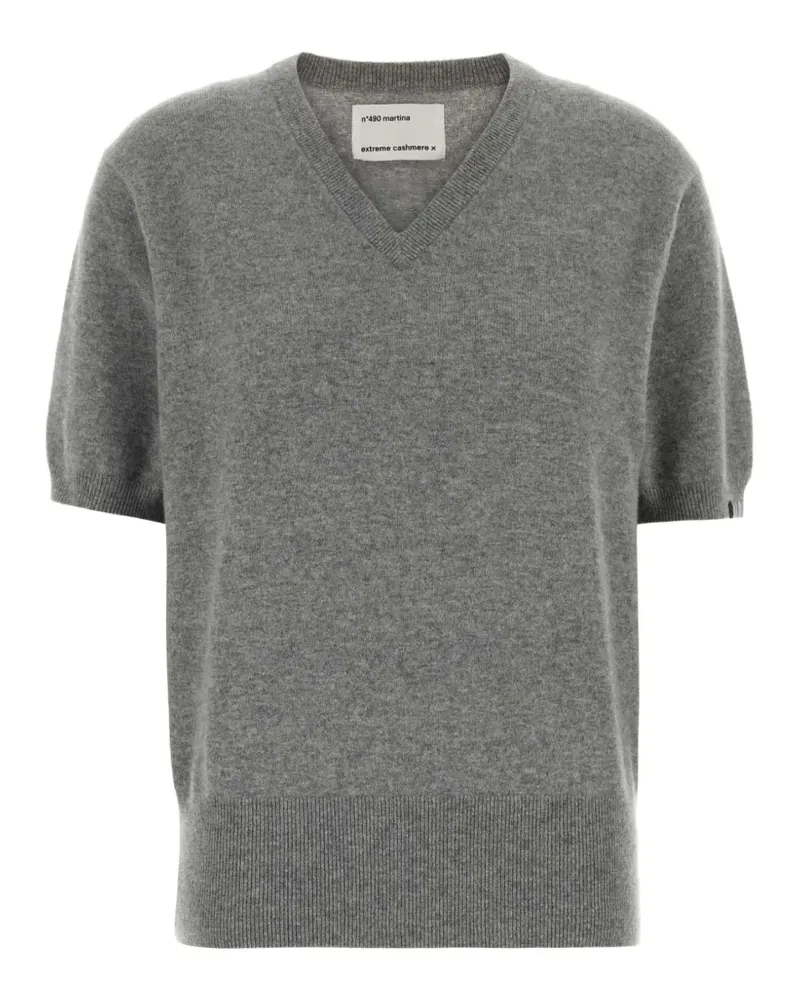 extreme cashmere n°490 Martina T-Shirt mit V-Ausschnitt - Grau Grau