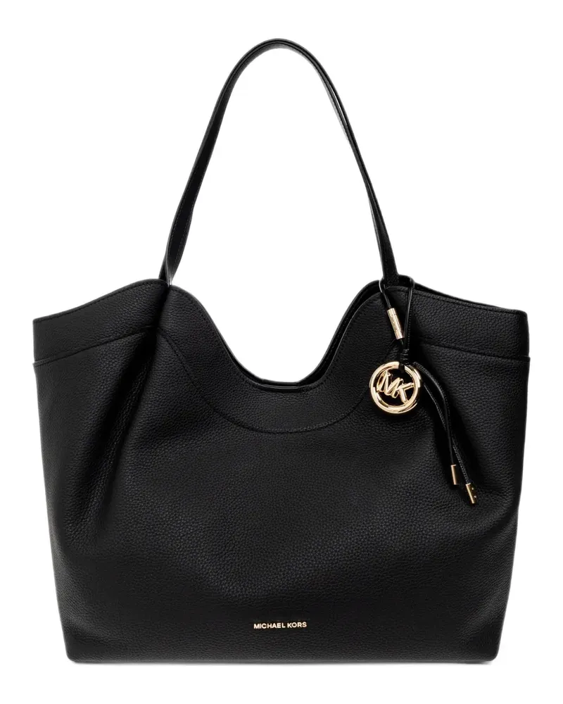 Michael Kors Große Nolita Tote Bag aus gekörntem Leder - Schwarz Schwarz
