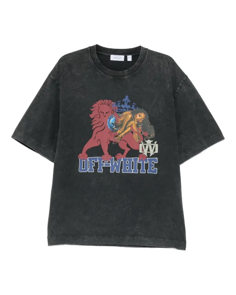 OFF-WHITE Ausgeblichenes T-Shirt - Schwarz Schwarz