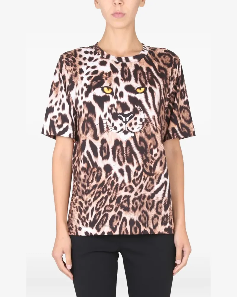Moschino animal print T-shirt - Nude Nude