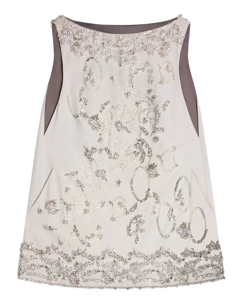 Dries van Noten Minikleid mit Perlenverzierung - Nude Nude