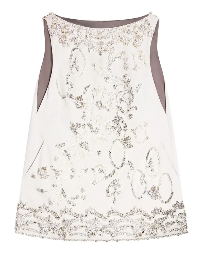 Dries van Noten Minikleid mit Perlenverzierung - Nude Nude