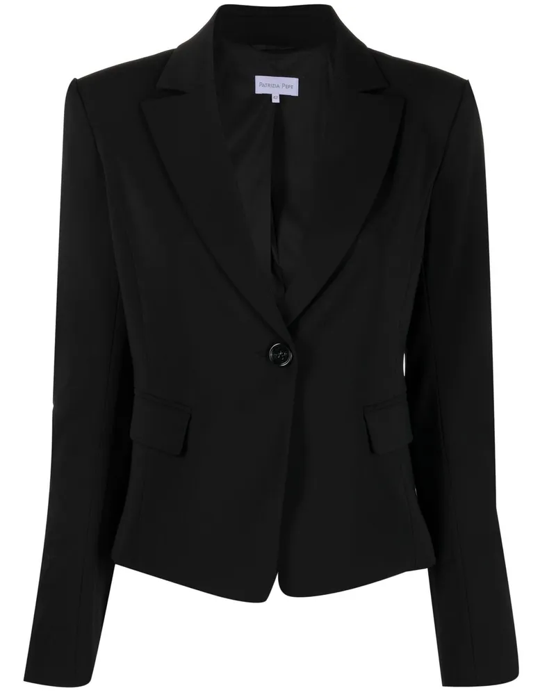 Patrizia Pepe Essential Cropped-Blazer Schwarz