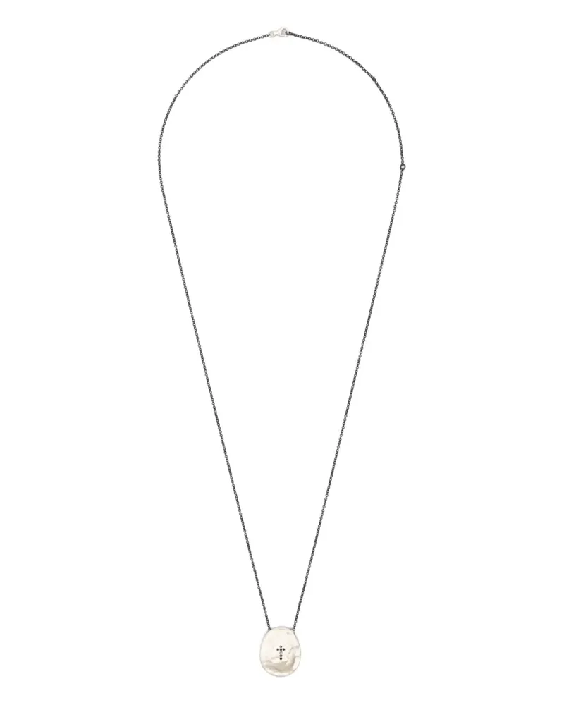 Rosa Maria Halskette mit ovalem Anhänger - Silber Silber