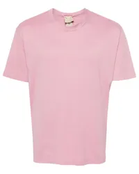 Ten c T-Shirt mit Logo-Patch Rosa