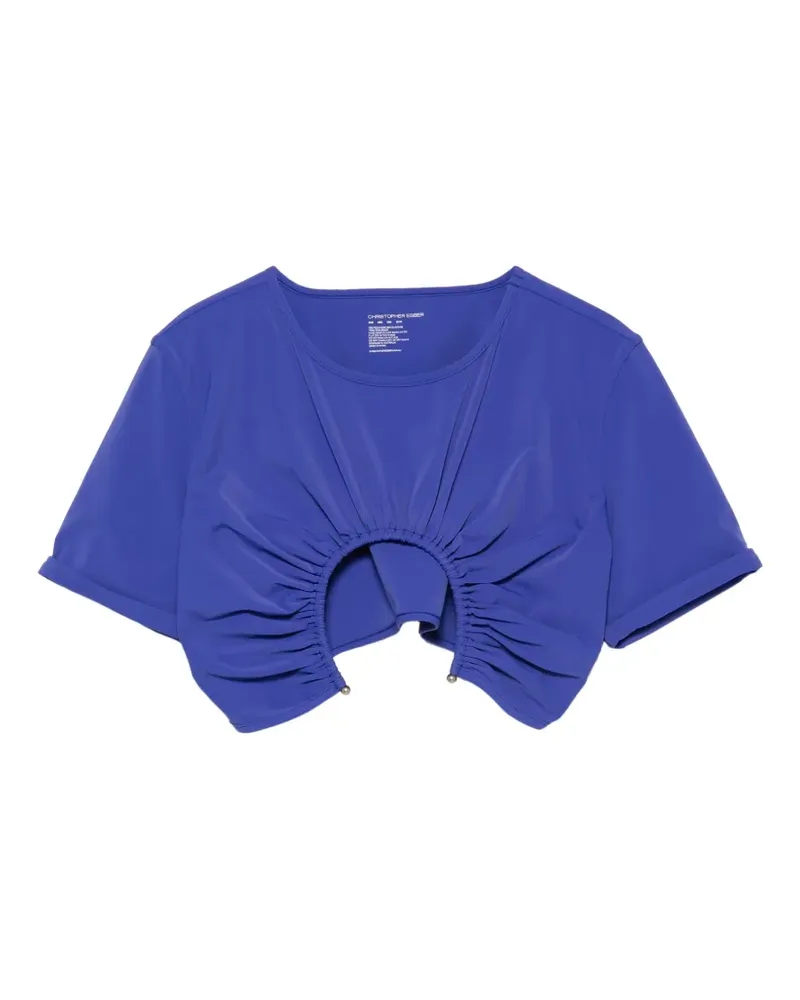 Christopher Esber U-prong short-sleeve top - Blau Blau