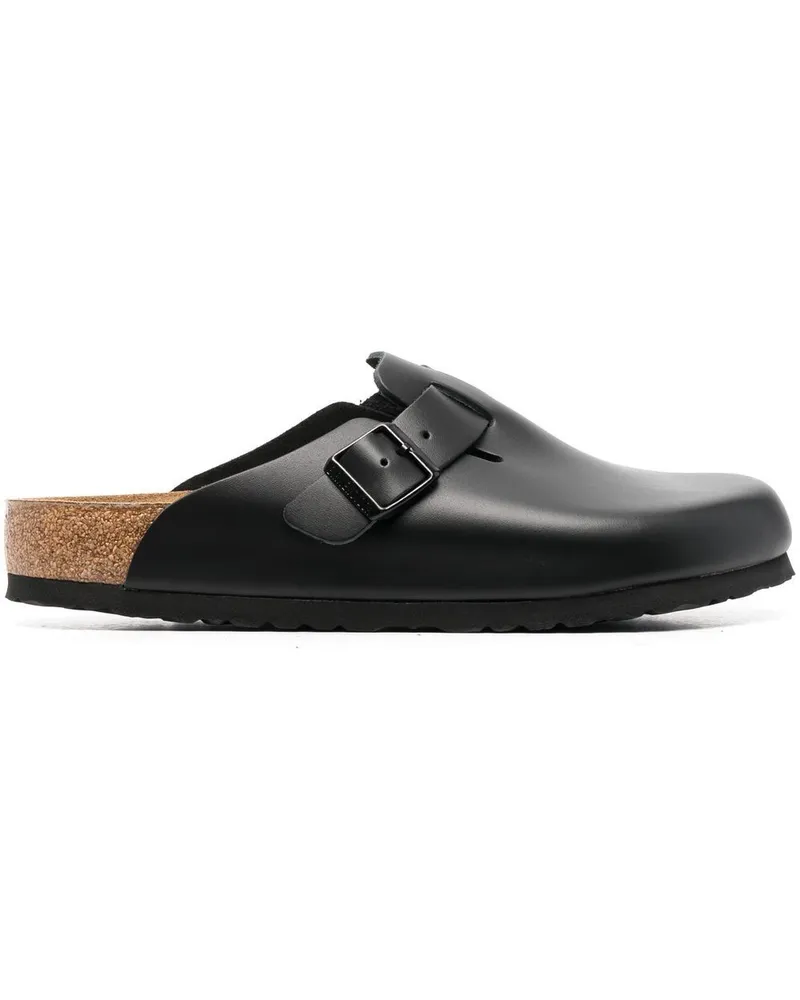 Birkenstock Boston Slipper mit Schnalle - Schwarz Schwarz