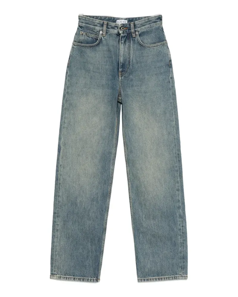 Loewe Jeans mit aufgestickten Punkten - Blau Blau
