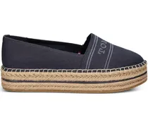Espadrille-Slip-On-Sneakers mit Plateau - Blau
