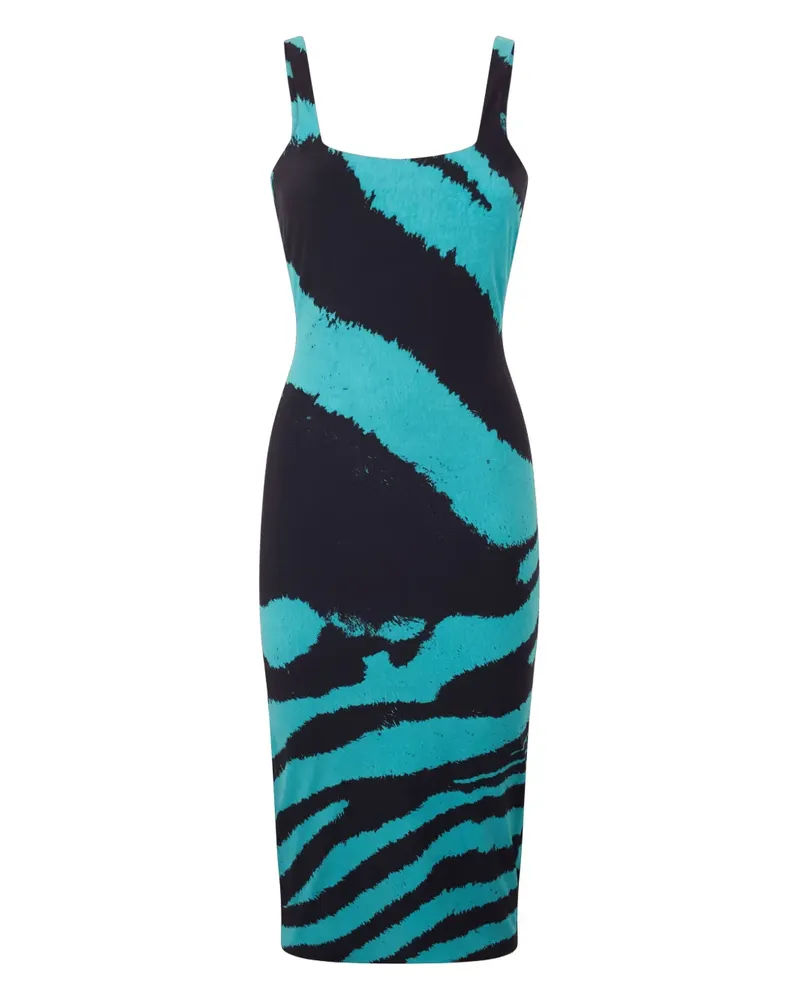 Roberto Cavalli Gestreiftes Kleid - Schwarz Schwarz