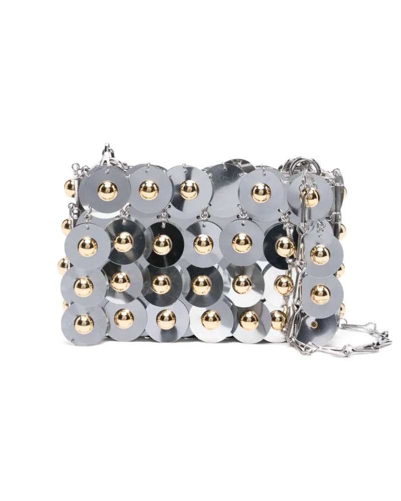 Paco Rabanne Mini Sparkle Schultertasche - Silber Silber