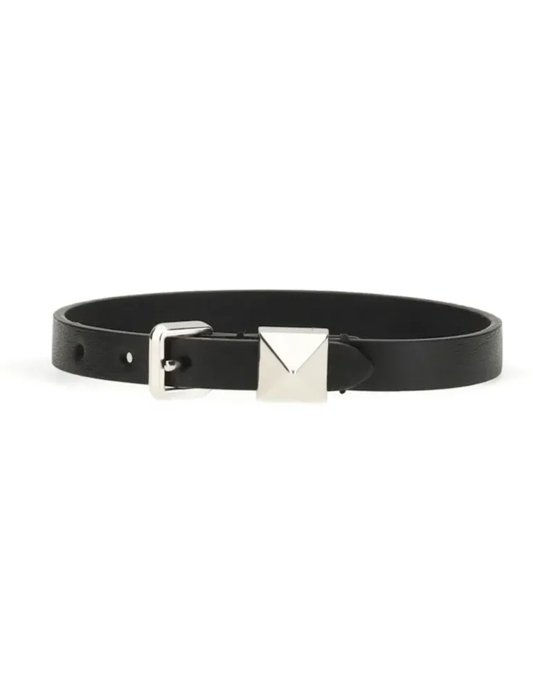 Valentino Garavani rockstud leather bracelet - Schwarz Schwarz