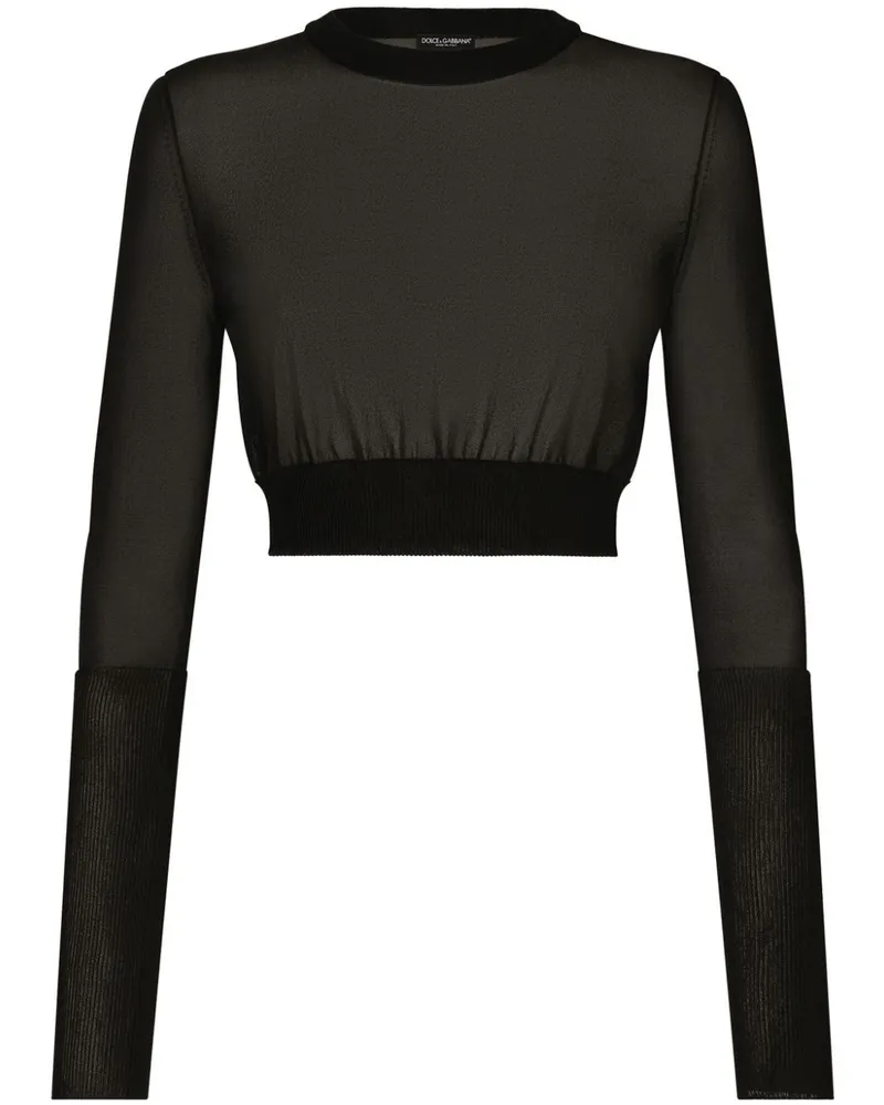 Dolce & Gabbana Semi-transparentes Tanktop - Schwarz Schwarz