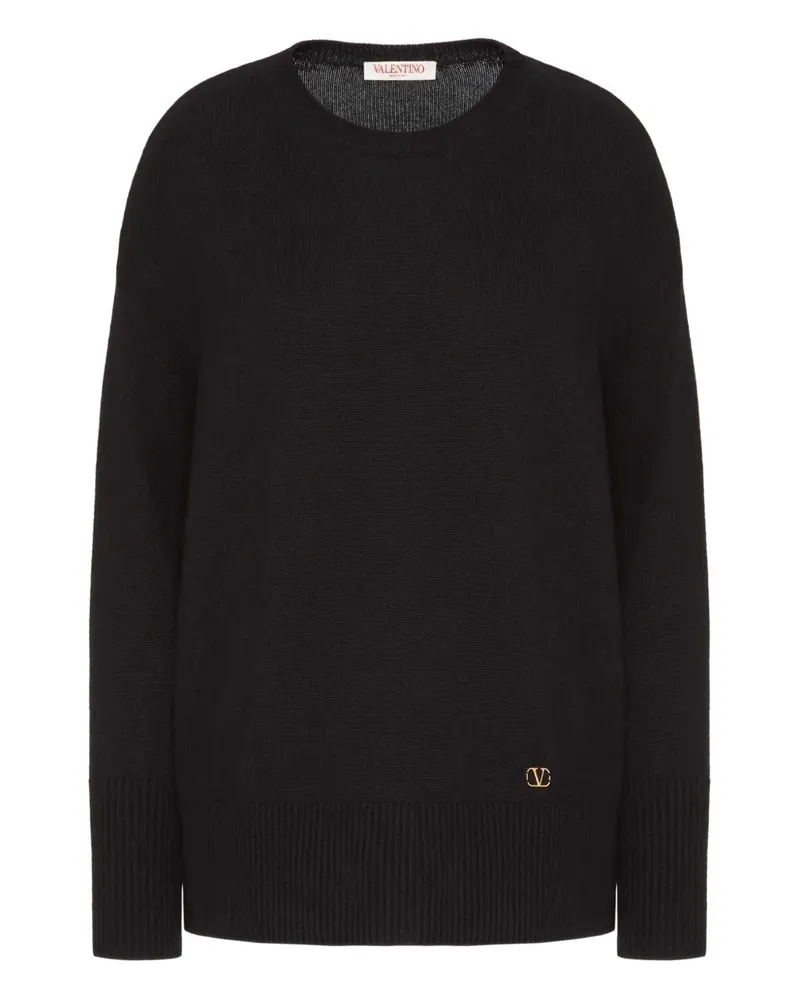Valentino Garavani VLOGO Kaschmirpullover - Schwarz Schwarz