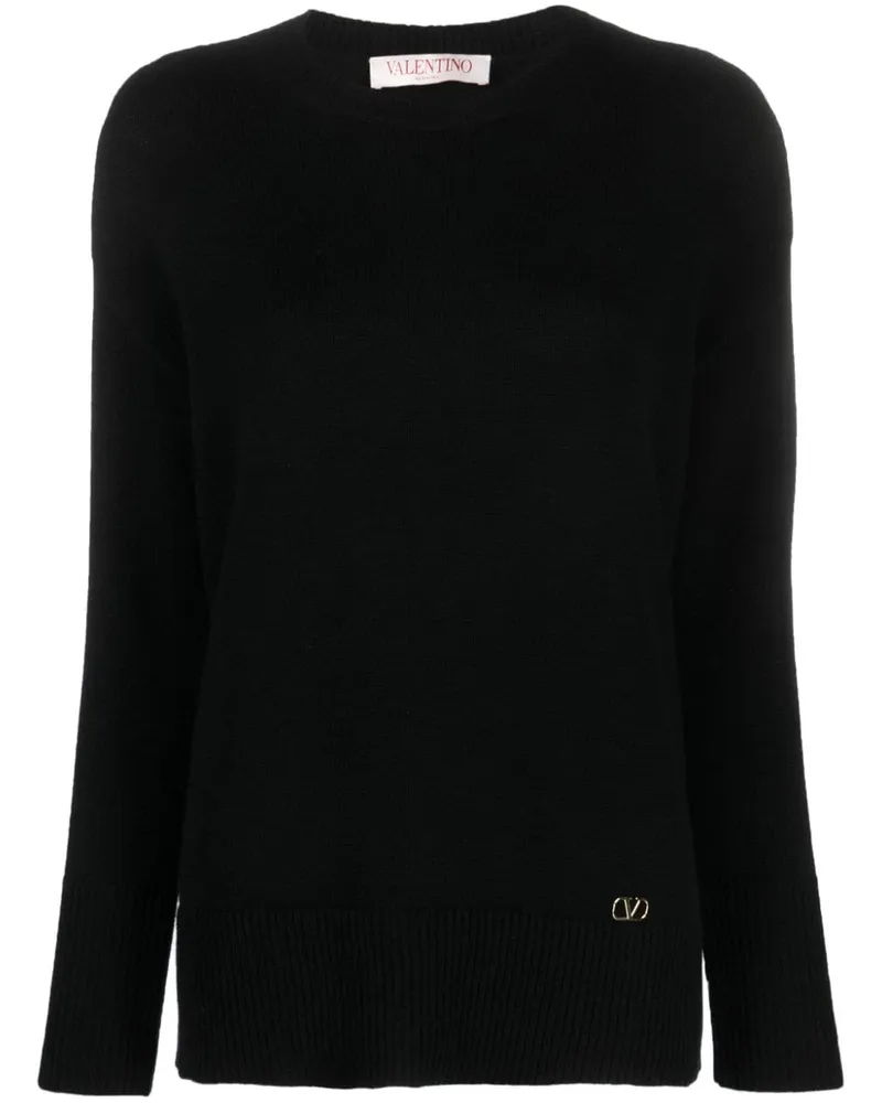 Valentino Garavani VLOGO Kaschmirpullover Schwarz