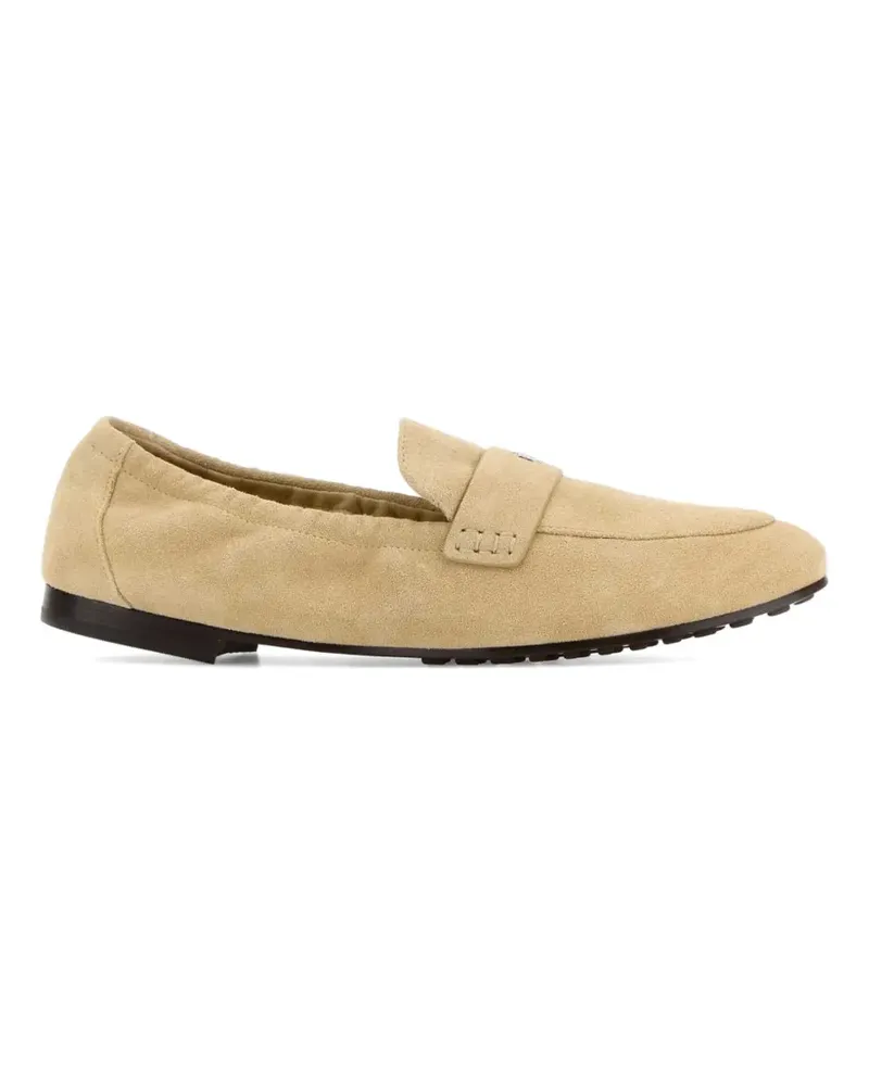Tory Burch logo suede loafers - Nude Nude