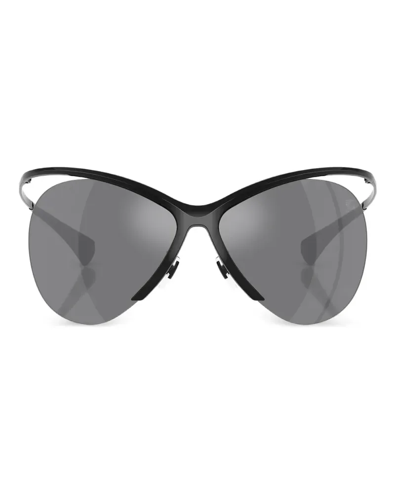 Burberry Rahmenlose Sonnenbrille - Schwarz Schwarz