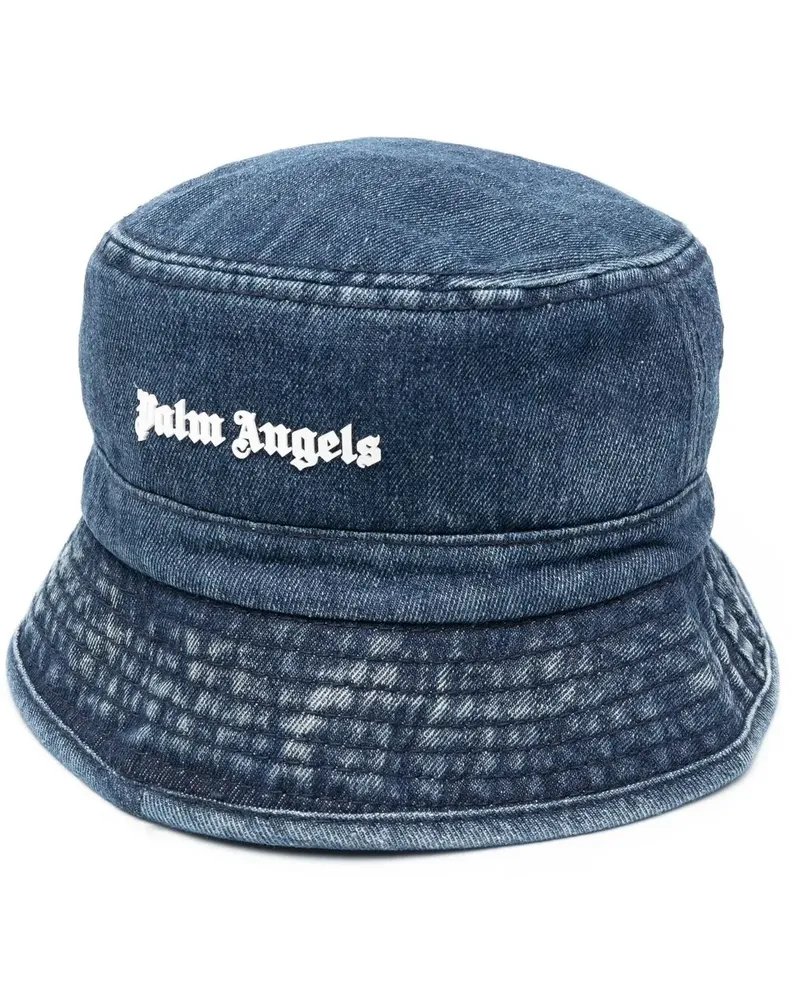Palm Angels Jeans-Fischerhut mit Logo - Blau Blau