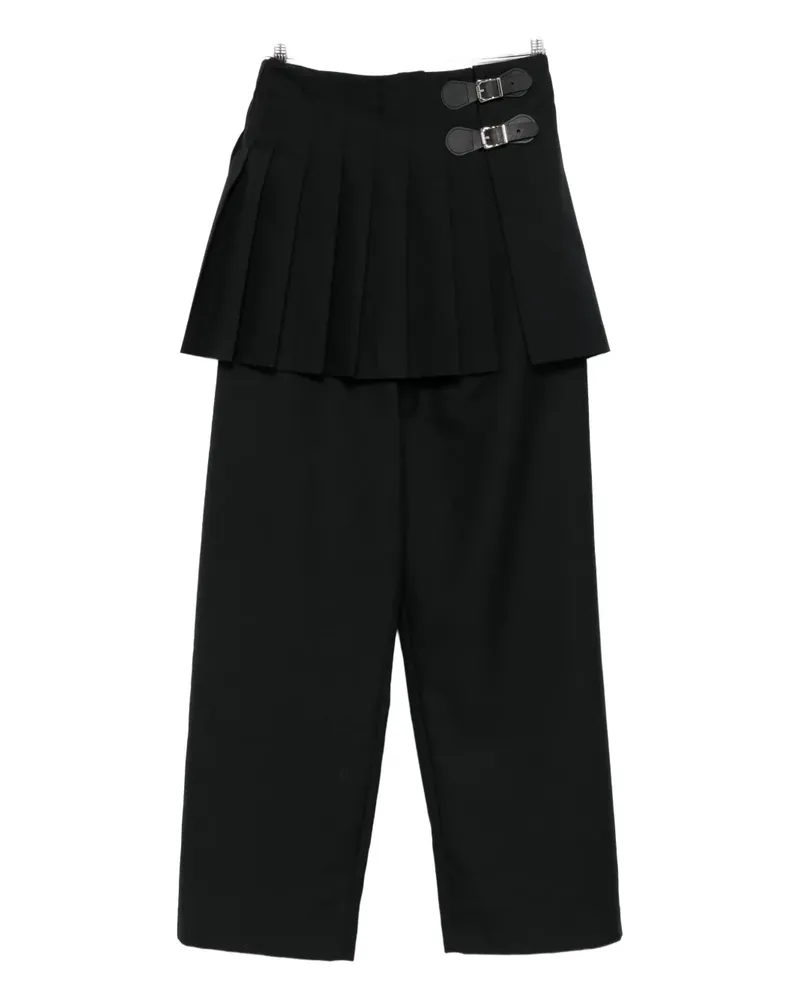 Charles Jeffrey Loverboy Bundfaltenhose mit Schnalle - Schwarz Schwarz