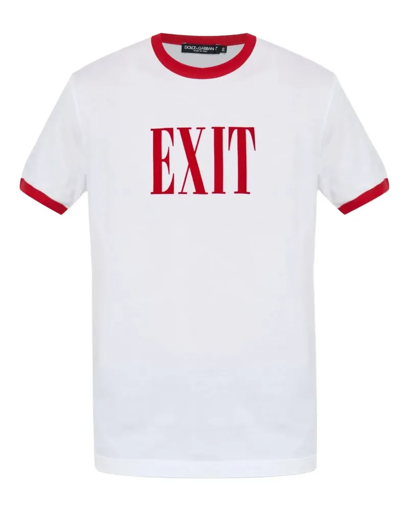 Dolce & Gabbana T-Shirt mit Logo-Print - Weiß Weiß