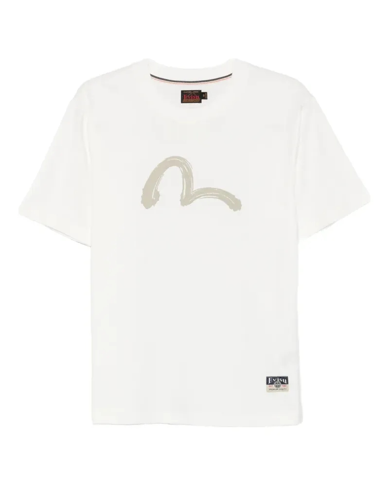 Evisu short-sleeve Seagull-print T-shirt - Weiß Weiß