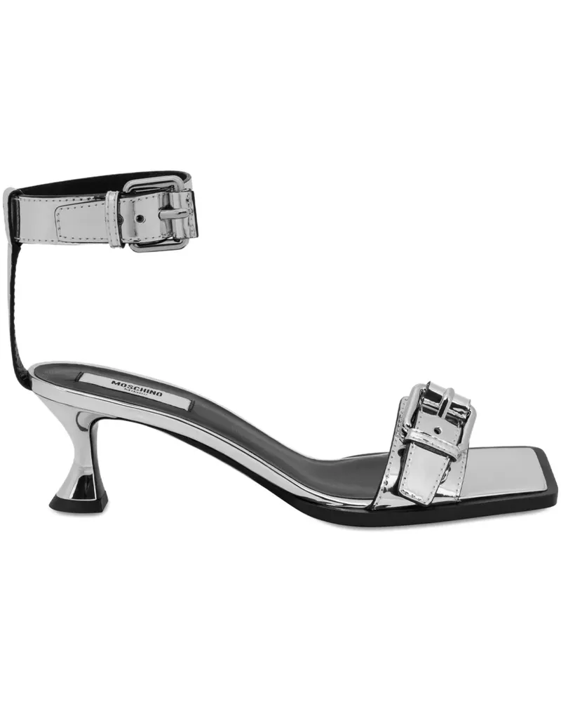Moschino Metallic-Sandalen - Silber Silber