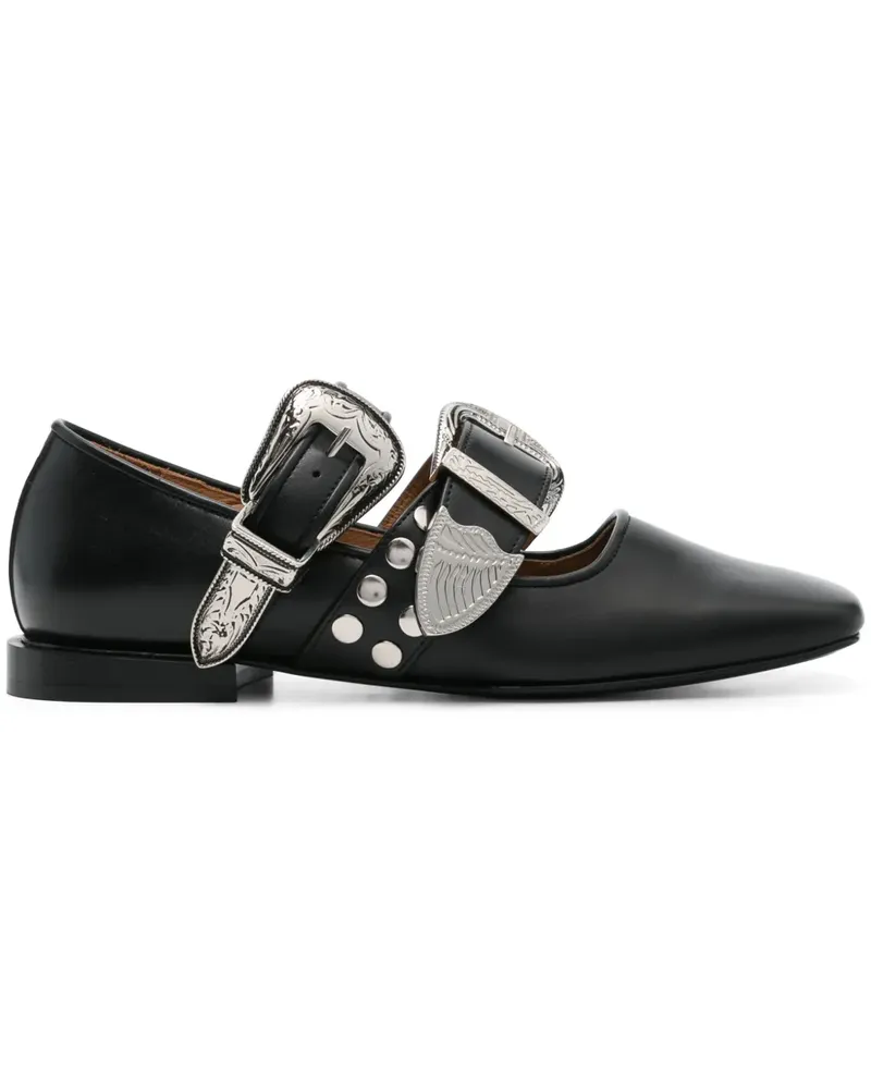 Toga Ballerinas mit Schnallendetail - Schwarz Schwarz