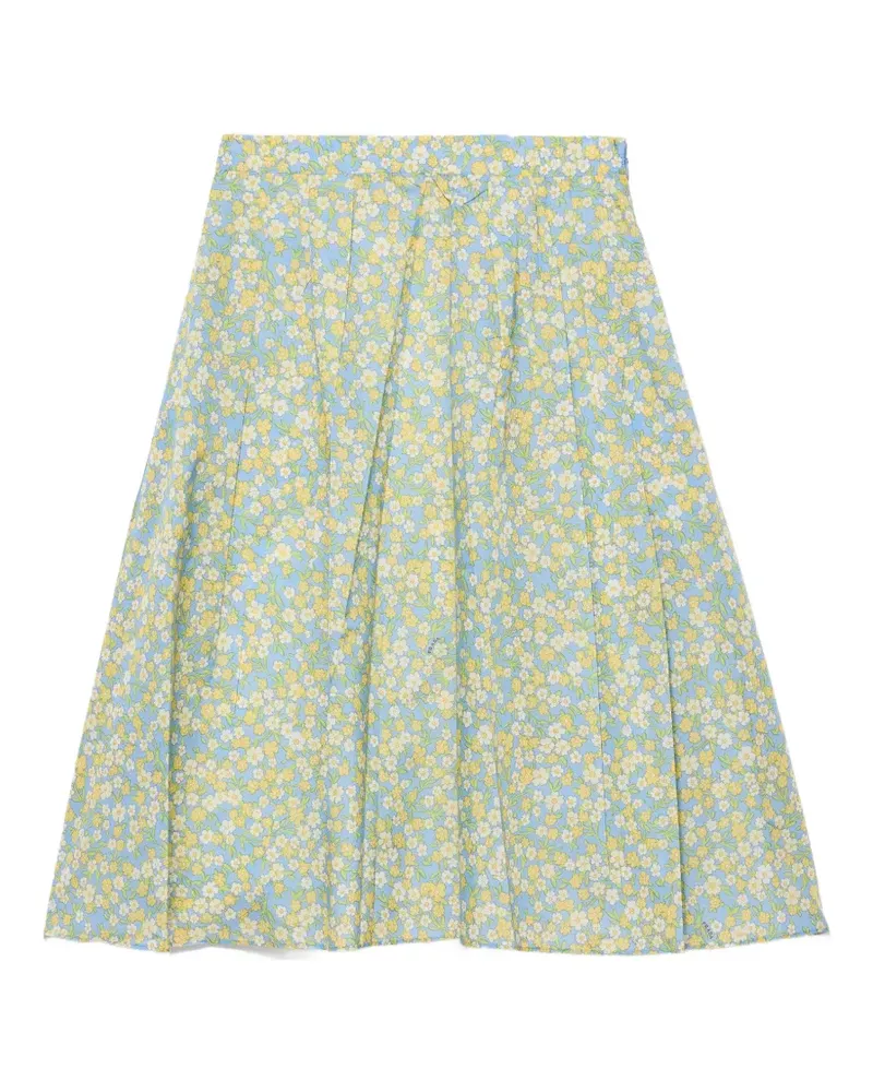 Prada full floral-print Re-Nylon skirt - Blau Blau
