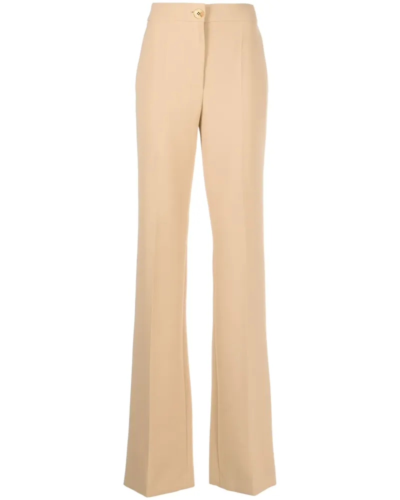Moschino High-Waist-Hose mit weitem Bein - Nude Nude
