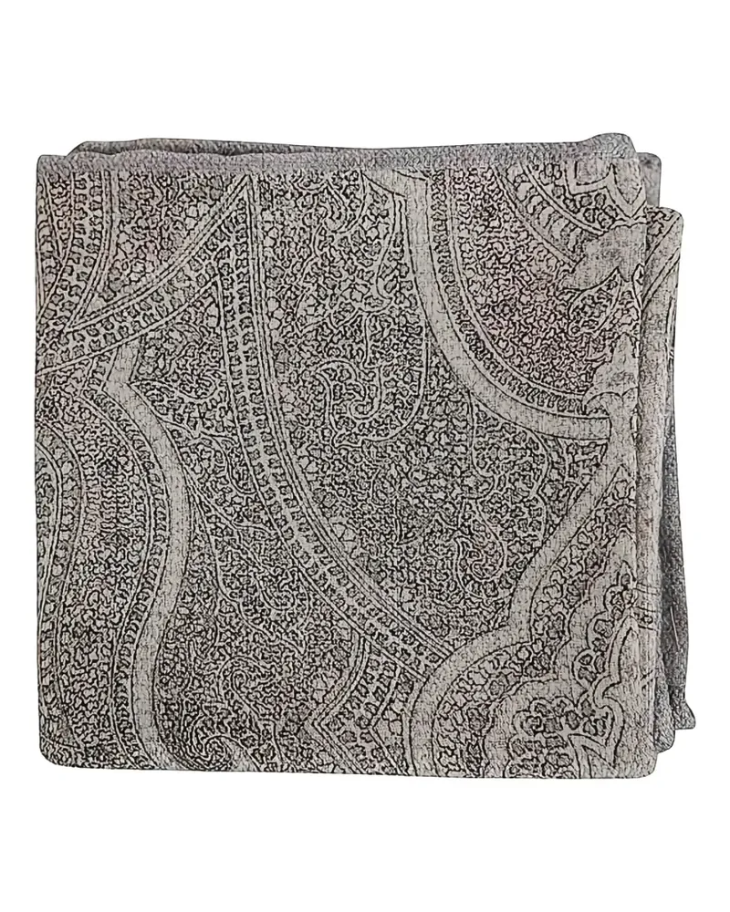 Brunello Cucinelli Seidenschal mit Paisley-Print - Grau Grau