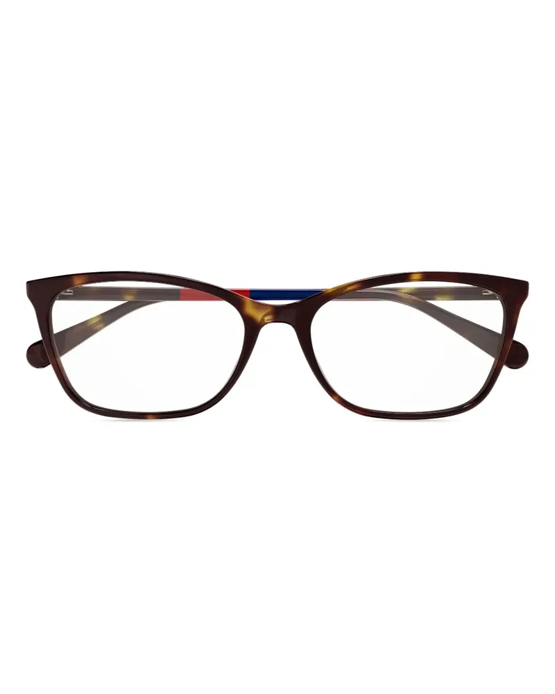 Gucci Brille mit eckigem Gestell - Braun Braun