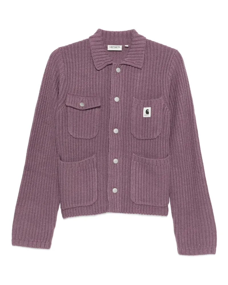 Carhartt WIP Michigan Strickmantel - Violett Violett
