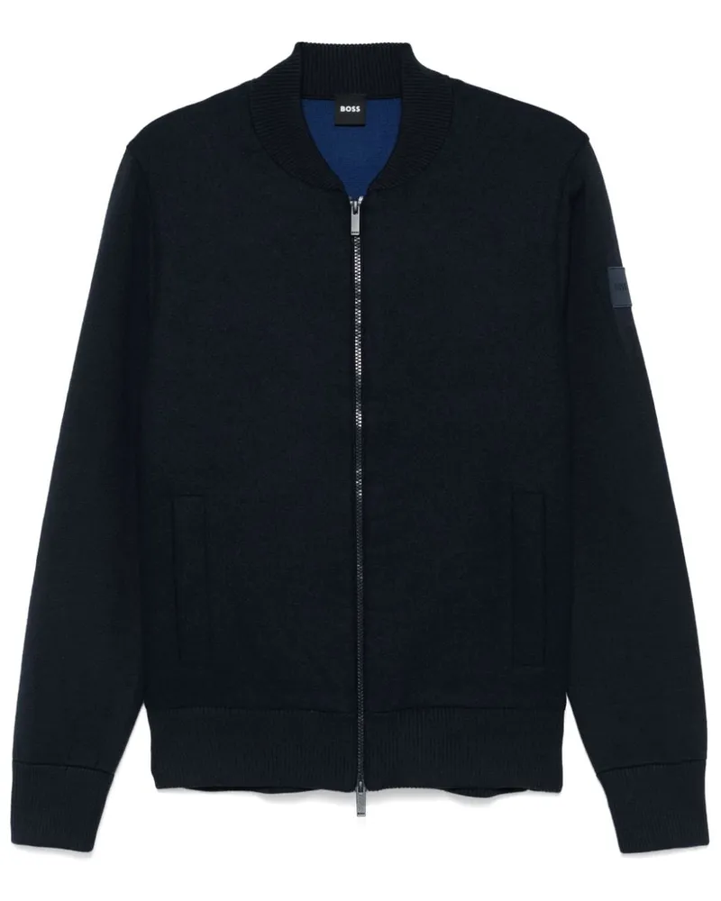 HUGO BOSS Bomberjacke mit Reißverschluss - Blau Blau