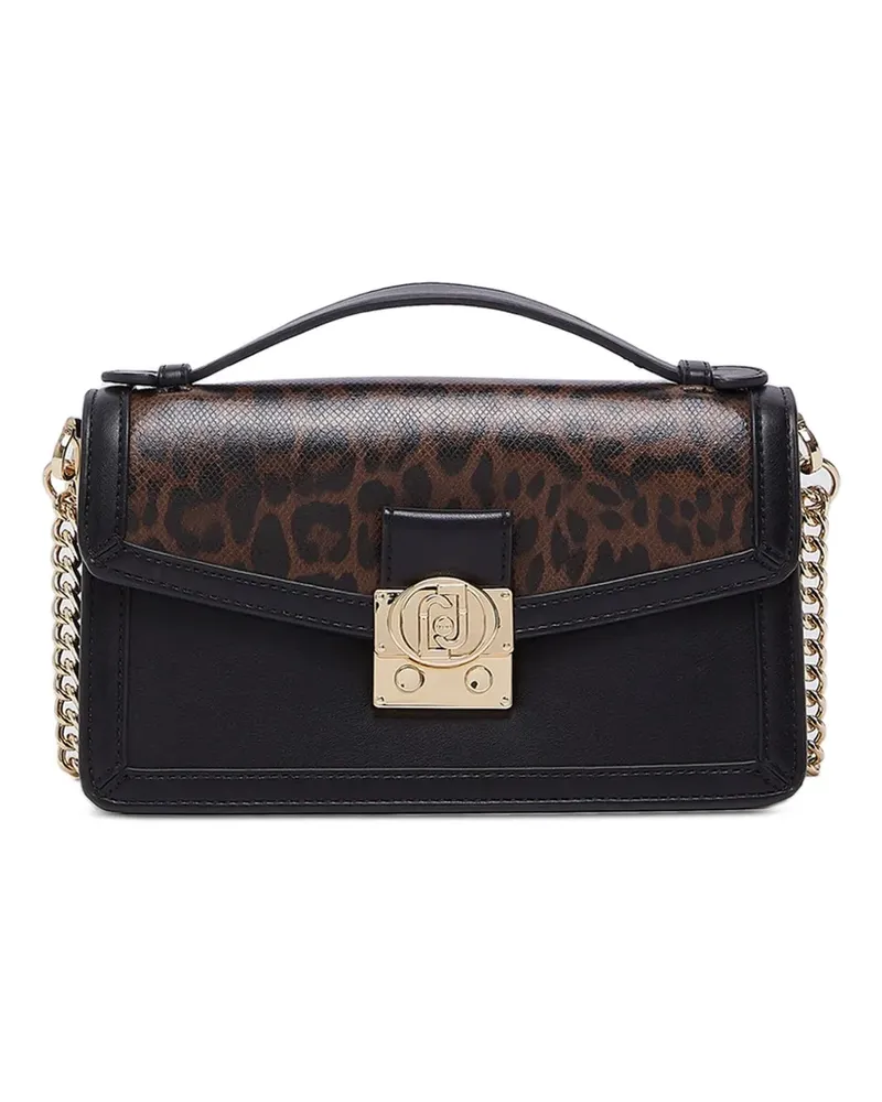 Liu Jo Kleine Umhängetasche mit Animal-Print - Schwarz Schwarz