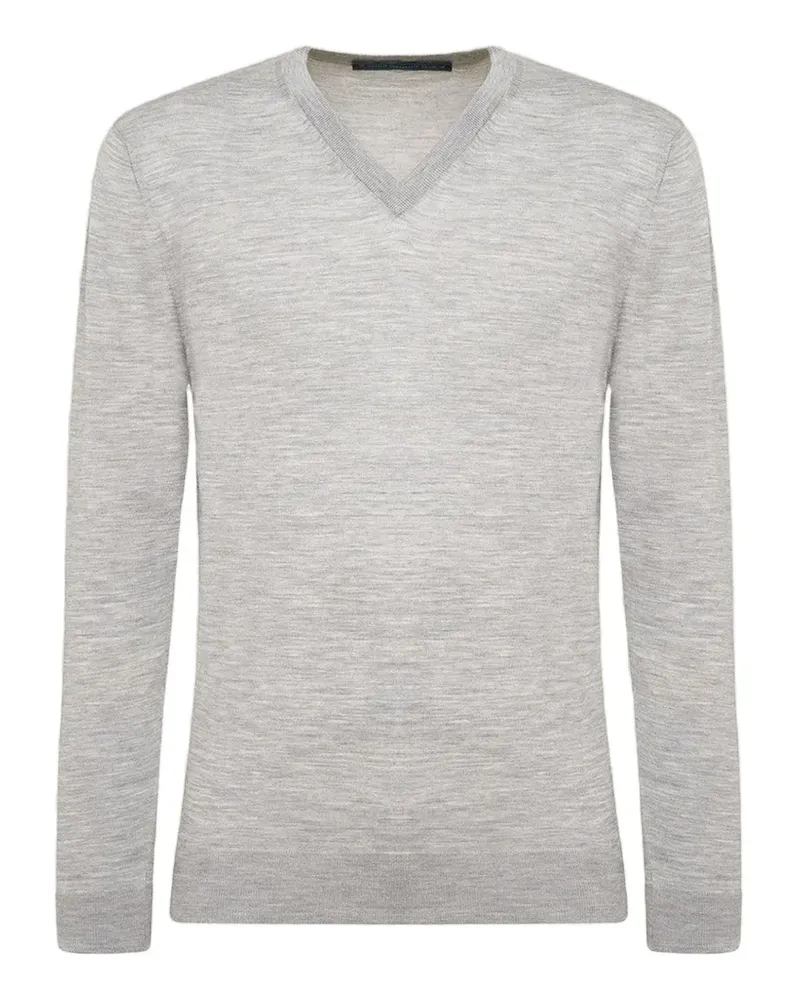 Kiton Pullover mit V-Ausschnitt - Grau Grau