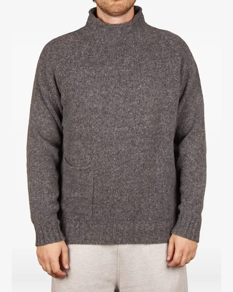 Roberto Collina high-neck raglan-sleeve sweater - Grau Grau