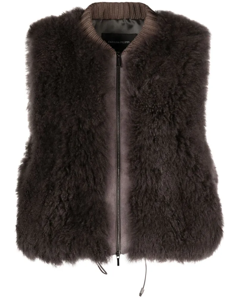 Fabiana Filippi Shearling-Weste - Grau Grau