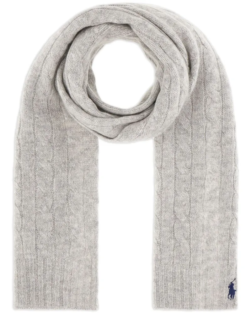 Ralph Lauren Schal mit Zopfmuster - Grau Grau