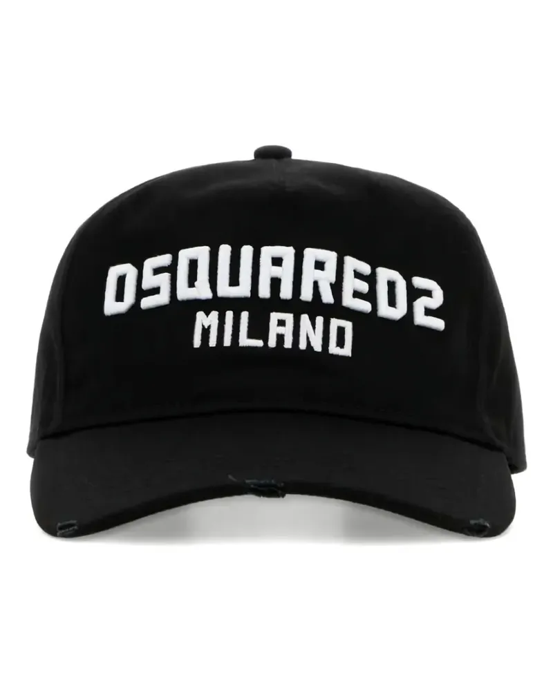 Dsquared2 embroidered cotton baseball cap - Schwarz Schwarz